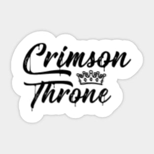 Crimson Throne Design 4 Sticker